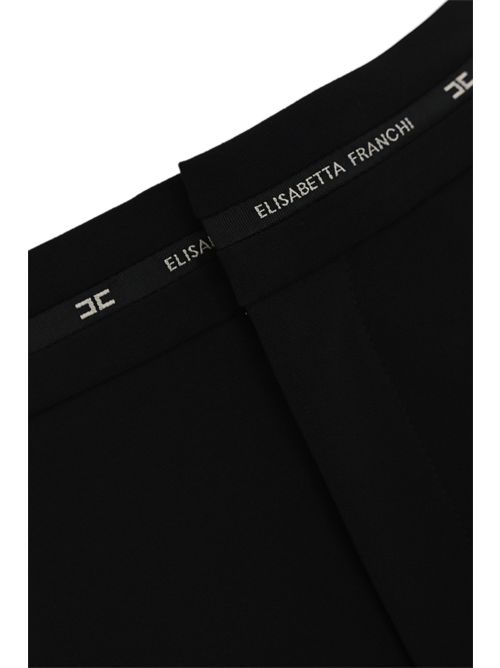 Bermuda in crepe leggero con nastro logo Elisabetta Franchi | PA11656E2110